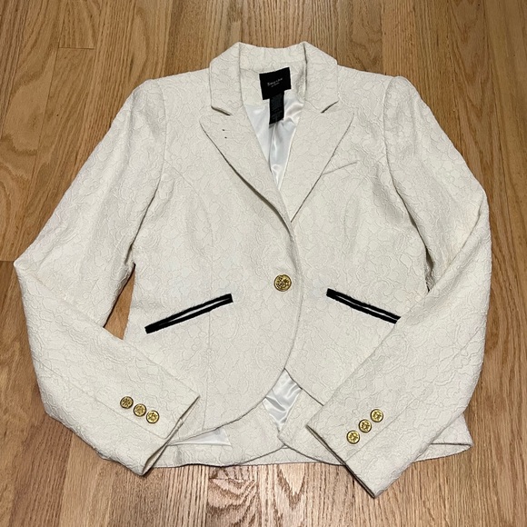 smythe off white floral lace jacquard blazer - Picture 9 of 13